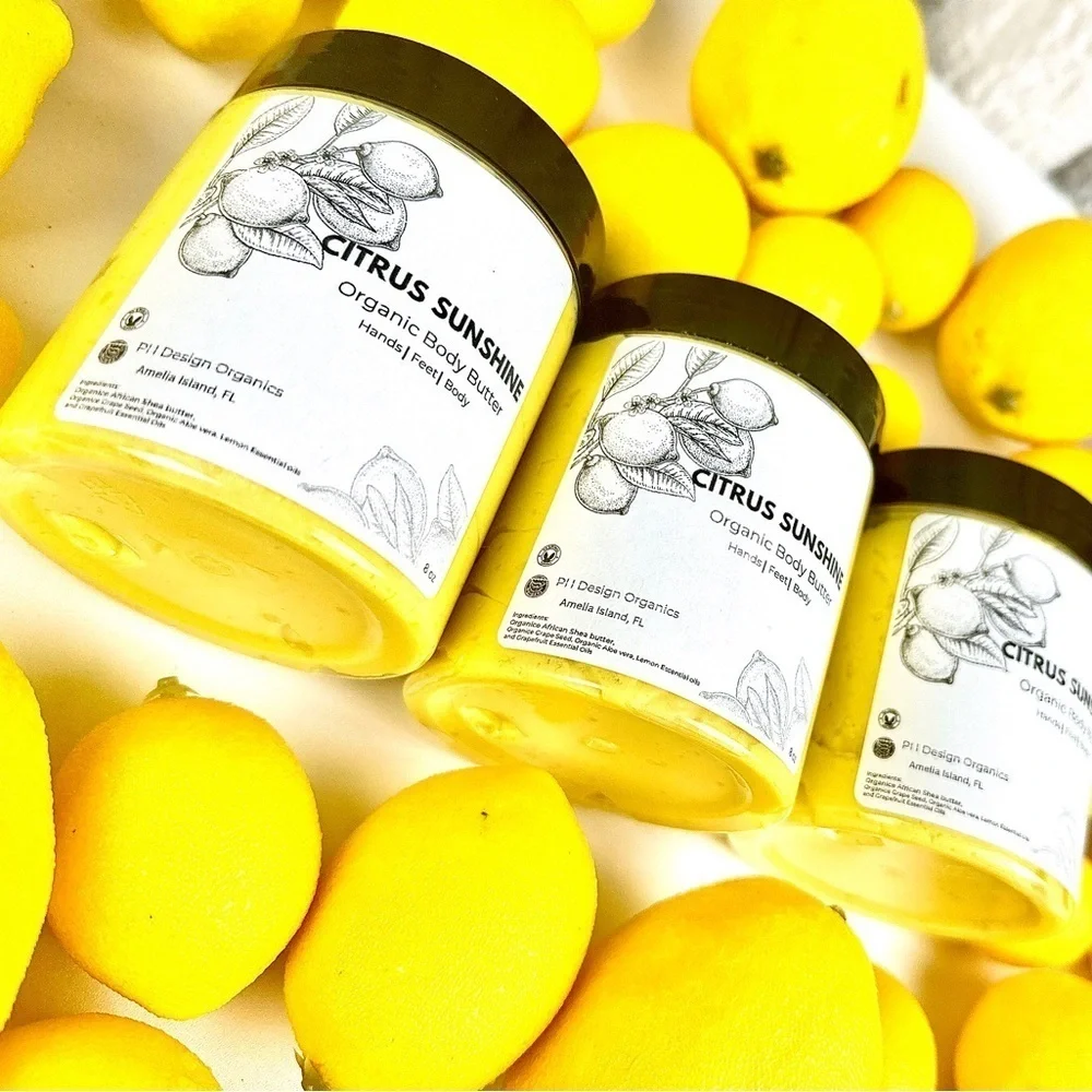 Citrus Sunshine 8oz-Body‎ Butter W/Aloe and essential oils-Grapefruit